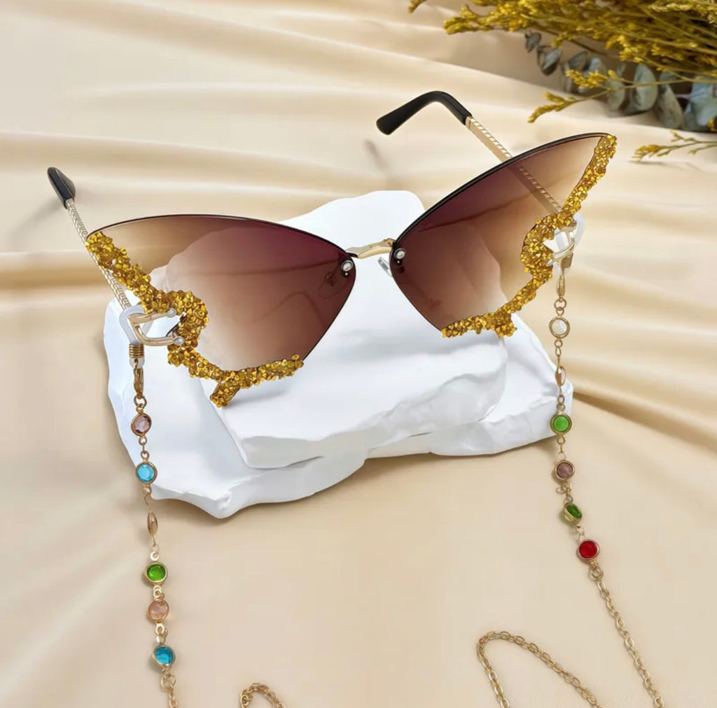 Butterfly Framless Sunglasses