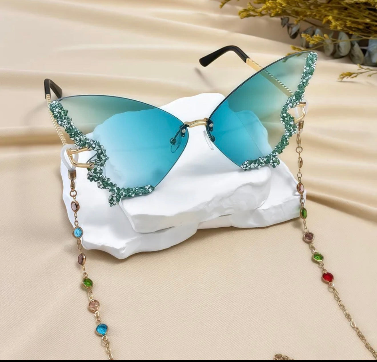 Butterfly Framless Sunglasses