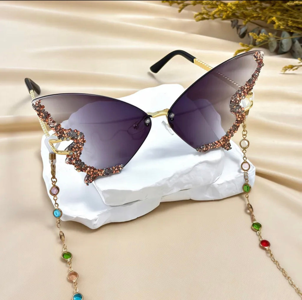 Butterfly Framless Sunglasses