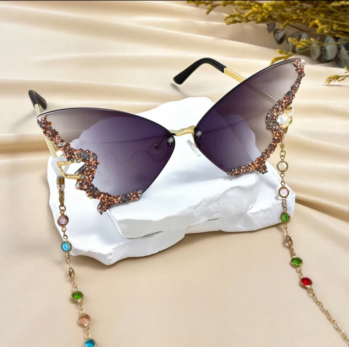Butterfly Framless Sunglasses