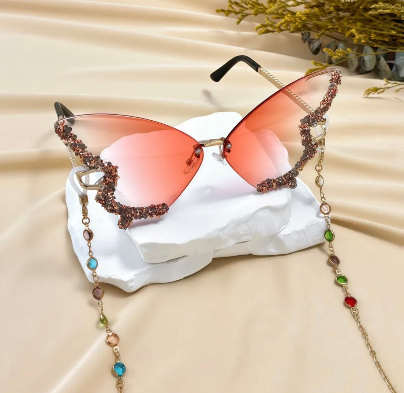 Butterfly Framless Sunglasses